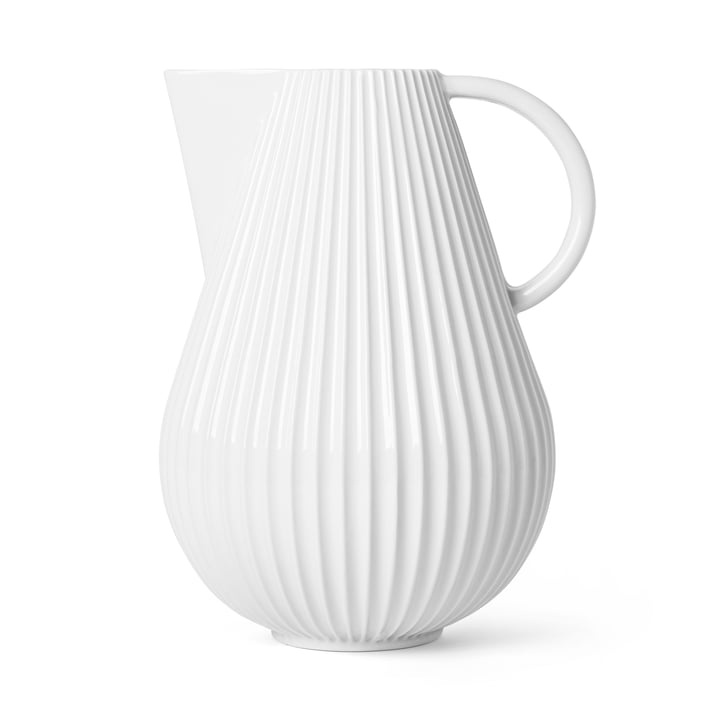 Die Lyngby Tura Jug Vase, H 27,5 cm, weiß von Lyngby Porcelæn