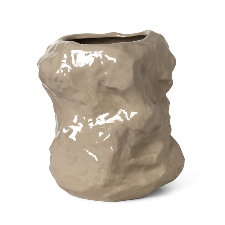 Die Tuck Vase von ferm Living in cashmere, 40 cm