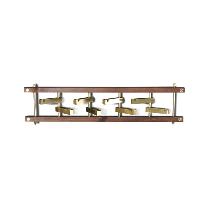 Brick Wandgarderobe, Walnuss / Messing von Ox Denmarq 