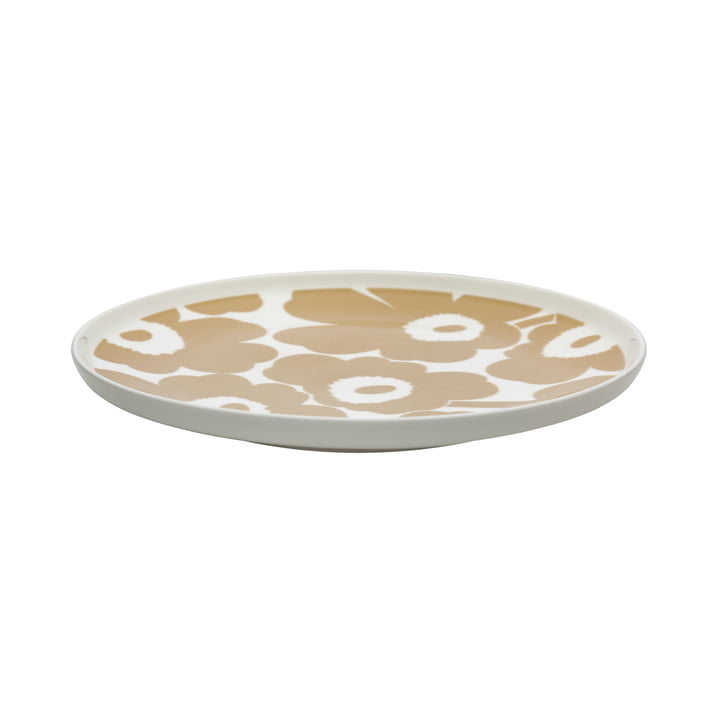 Der Oiva Unikko Teller von Marimekko in weiß / beige, Ø 25 cm