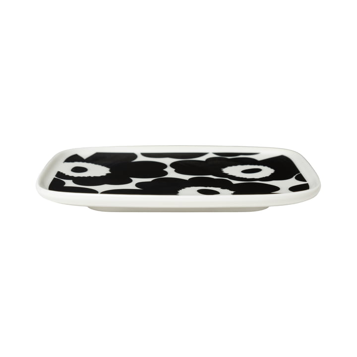 Die Oiva Unikko Servierplatte von Marimekko in weiß / schwarz