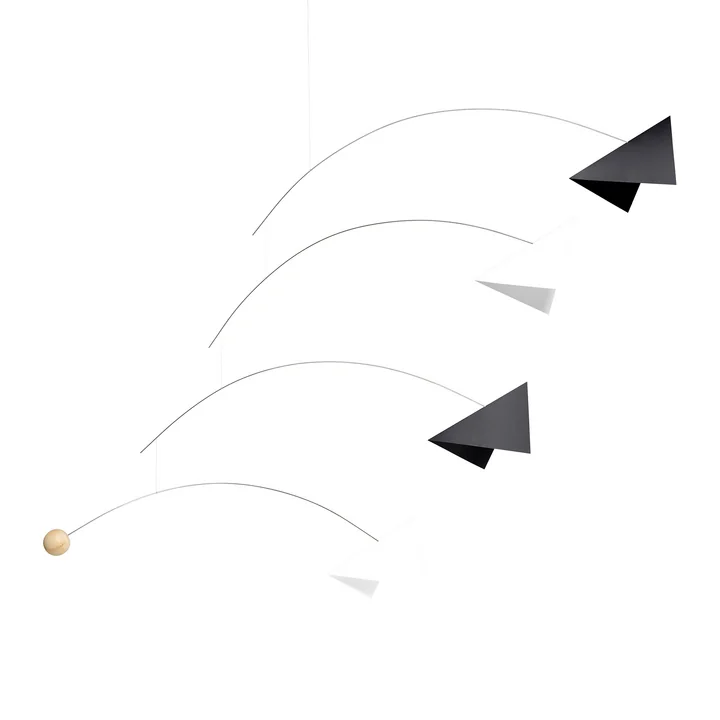 Fatamorgana Mobile, schwarz / weiß von Flensted Mobiles
