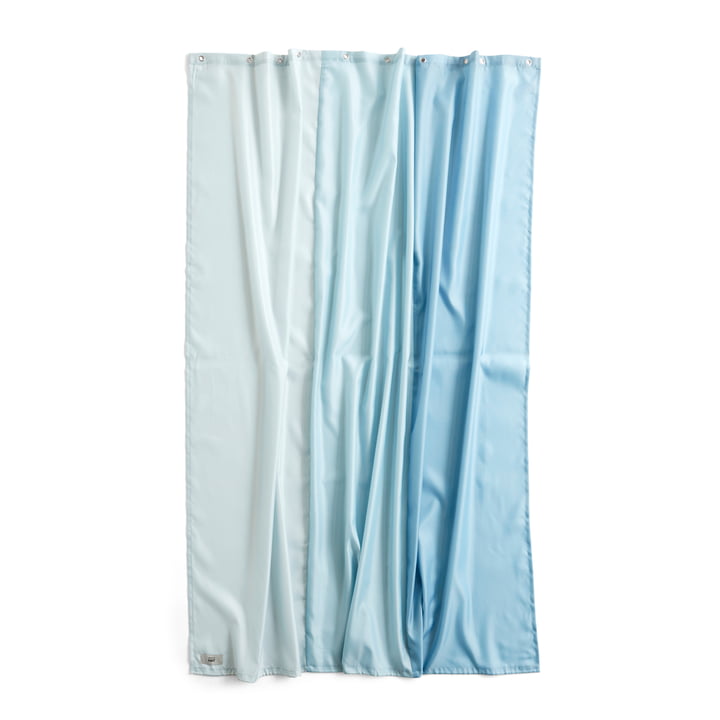 Aquarelle Duschvorhang, 200 x 180 cm, vertical ice blue von Hay