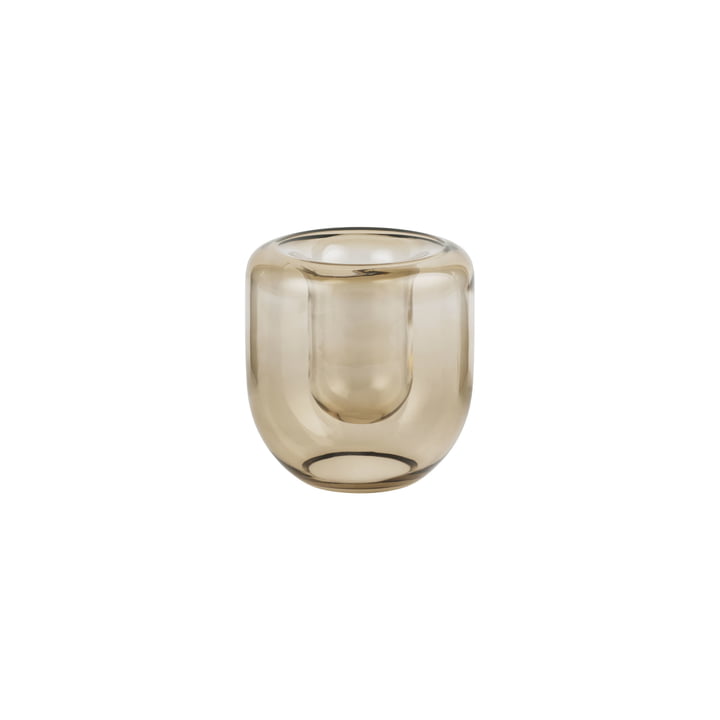 Opal Vase small Ø 14 x H 16 cm, braun topaz von Kristina Dam Studio