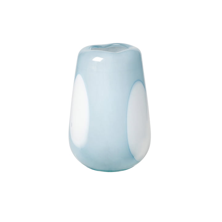 Die Ada Dot Vase von Broste Copenhagen in plein air light blue, Ø 18 x H 26 cm