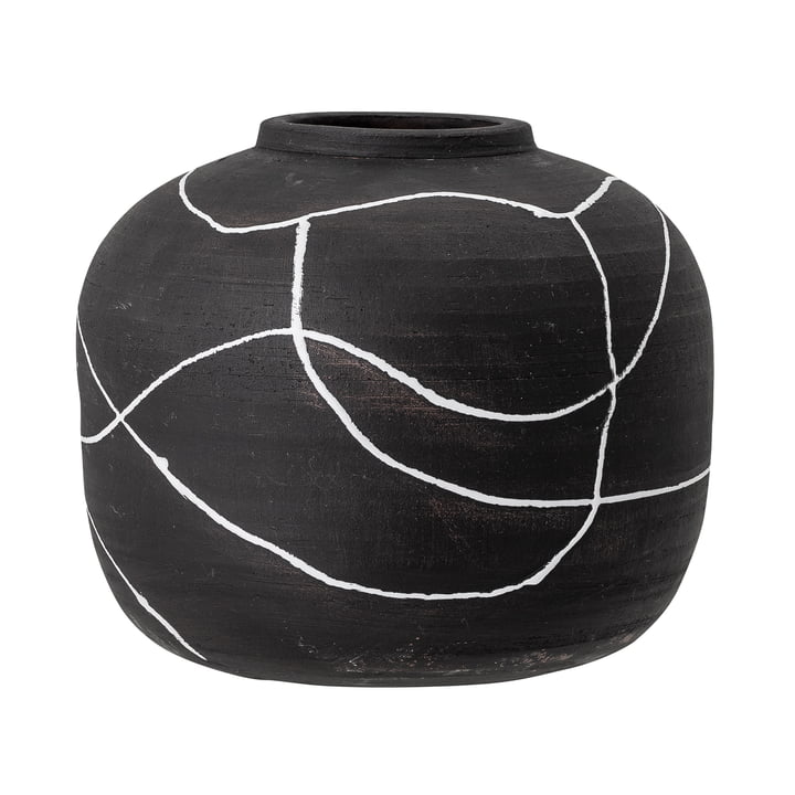 Niza Vase, H 16,5 cm von Bloomingville in schwarz