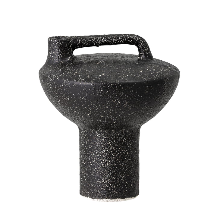 Die Lori Vase von Bloomingville, H 19,5 cm, schwarz