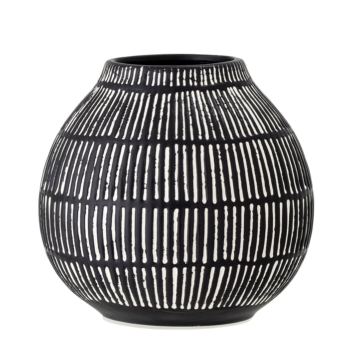 Die Elceda Vase von Bloomingville in schwarz, H 14,5 cm