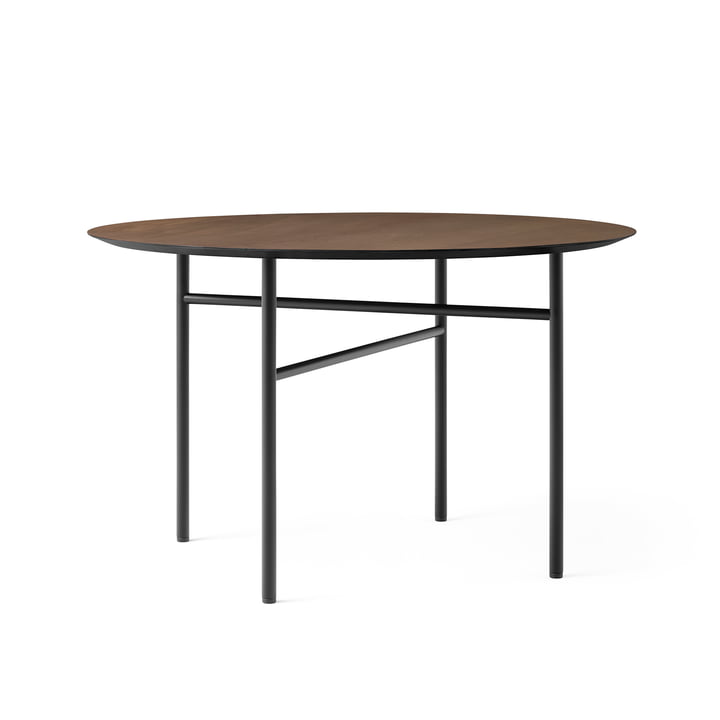 Snaregade Tisch, Ø 120 cm, Eichenfurnier schwarz gebeizt (dunkel) von Audo