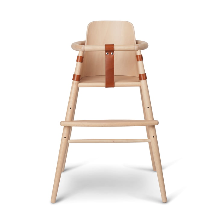 Die Stuhllehne für ND54 Kinder-Hochstuhl von Carl Hansen, Buche matt lackiert / cognac