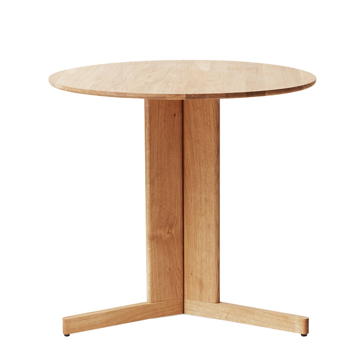 Trefoil Tisch, Ø 75 cm, Eiche weiß pigmentiert von Form & Refine