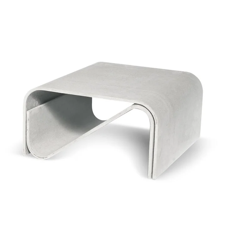 Der Sponeck Tisch von Eternit, 50 x 50 x 25 cm, naturgrau