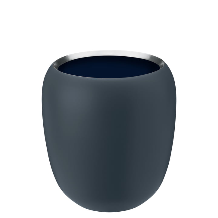 Die Ora Vase klein von Stelton, dusty blue / midnight blue