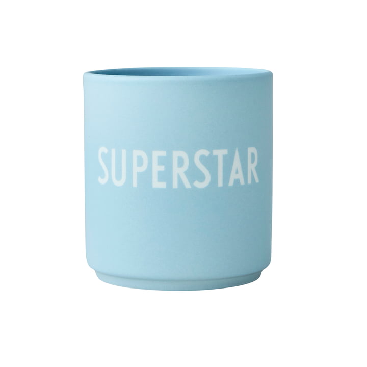 Der AJ Favourite Porzellan Becher von Design Letters, Superstar / soft blue