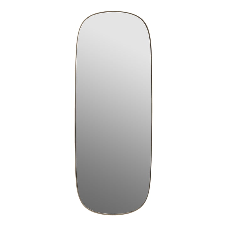 Der Framed Mirror, groß von Muuto, taupe / Klarglas