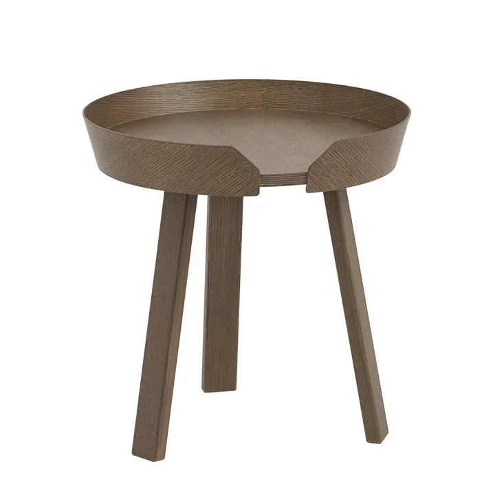 Der Around Beistelltisch von Muuto, Ø 45 cm, dunkelbraun