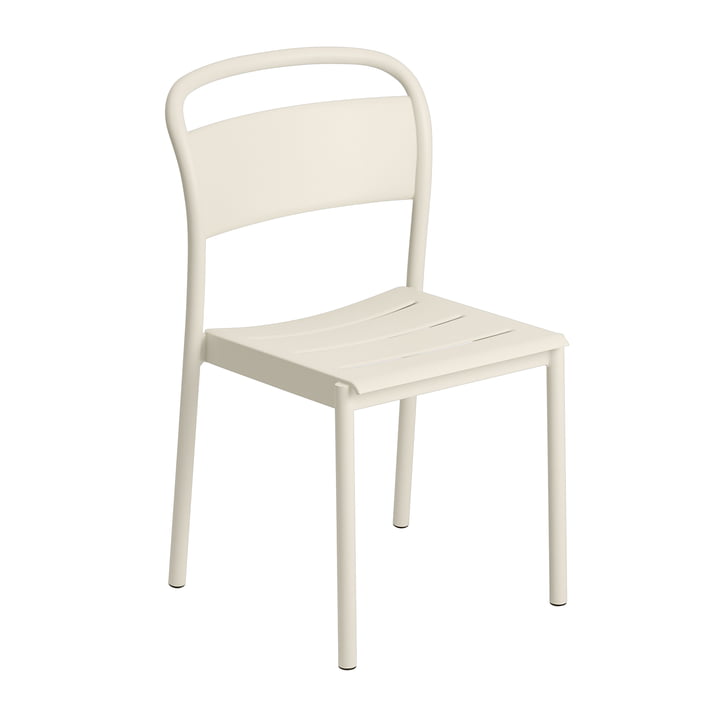 Der Linear Steel Side Chair von Muuto, off-white