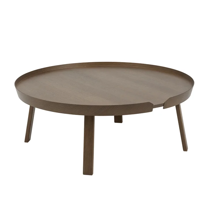 Der Around Couchtisch von Muuto, Ø 95 cm, dunkelbraun