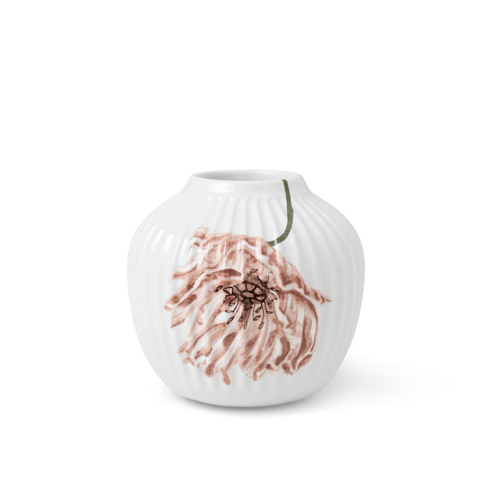 Die Hammershøi Poppy Vase von Kähler Design, H 13 cm, weiß
