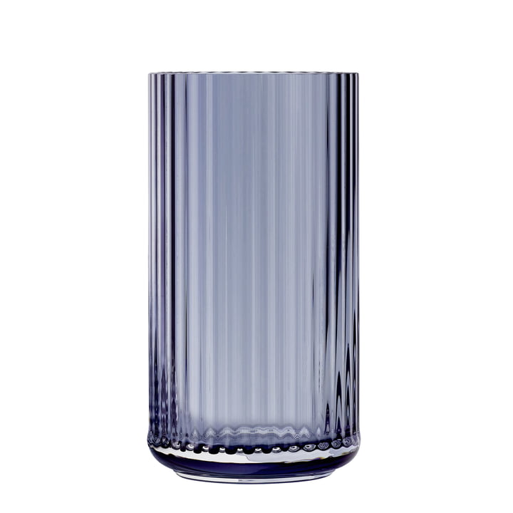 Die Glasvase von Lyngby Porcelæn, H 31 cm, midnight blue