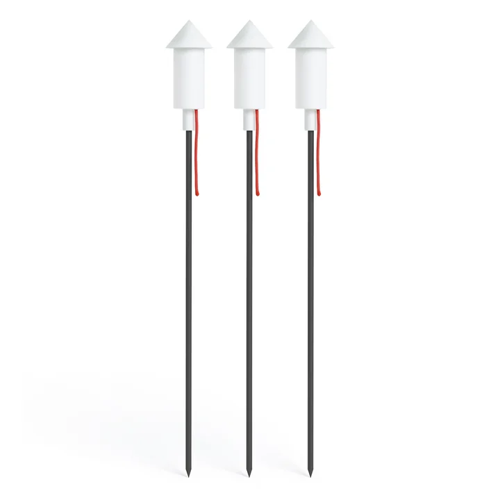 Die Prêt a Racket Solarleuchte von Fatboy, weiß (3er-Set)