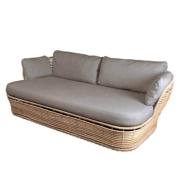 Das Basket 2-Sitzer Sofa Outdoor von Cane-line, natural / taupe