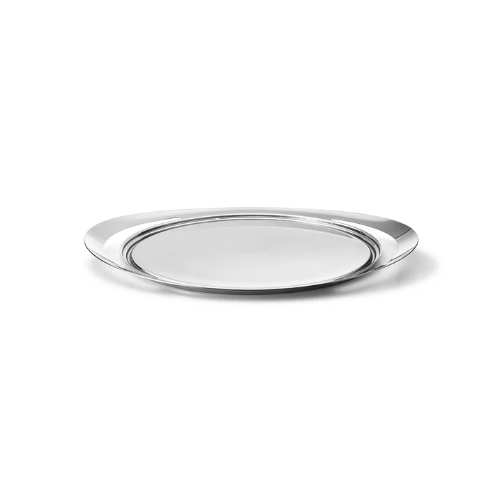 Cobra Serviertablett Ø 36,1 cm von Georg Jensen aus Edelstahl
