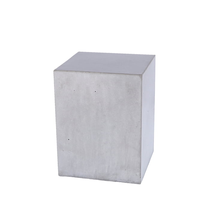 Der Block Beton Beistelltisch von Jan Kurtz, Höhe 40 cm, gewachst