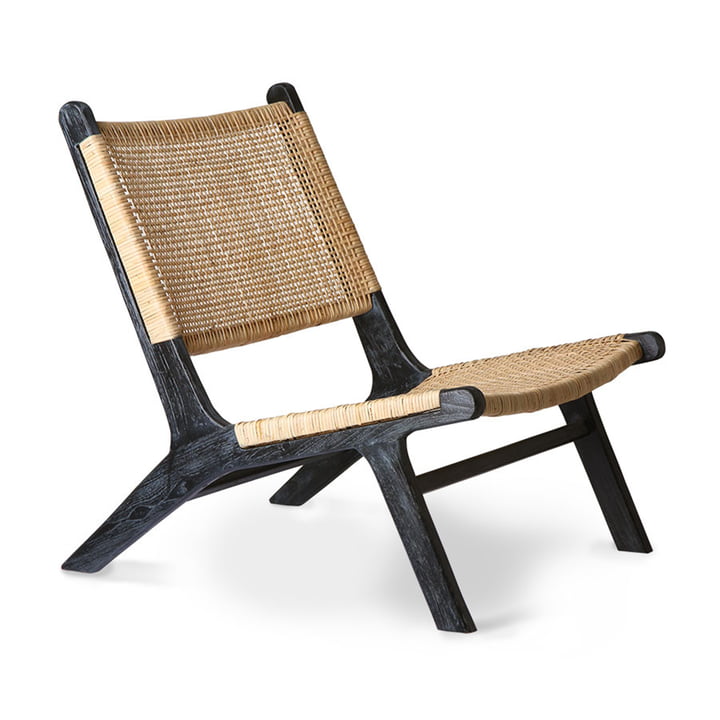 Der Webbing Lounge Chair von HKliving, schwarz / natur