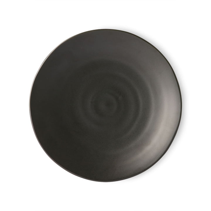 Der Kyoto Teller von HKliving, Ø 25,5 cm, matt schwarz