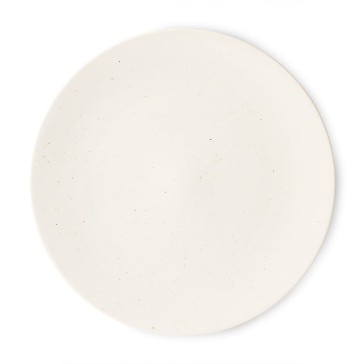 Der Kyoto Teller von HKliving, Ø 27,5 cm, weiß gesprenkelt