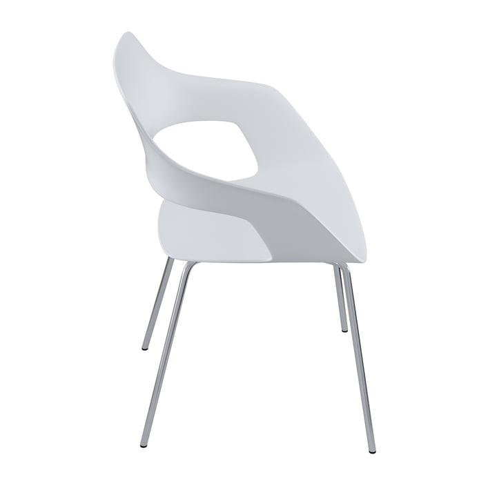 Der Occo 222/10 Stuhl von Wilkhahn, Chrom / weiß
