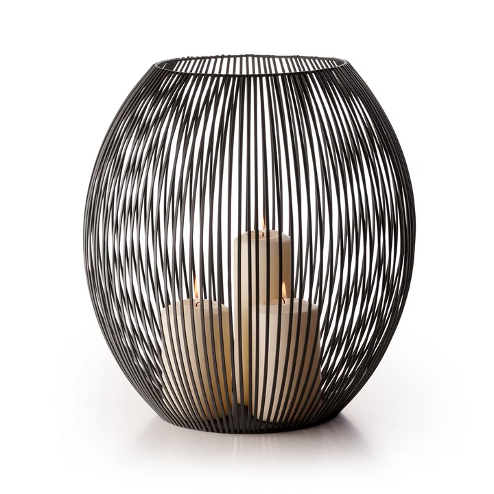 Louisiana Windlicht XXL von Philippi in schwarz