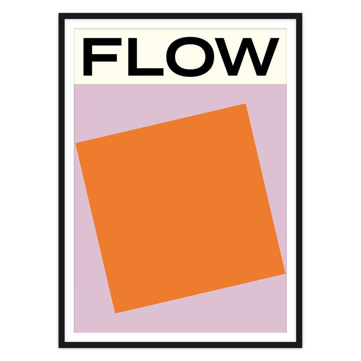 Das Flow Poster von Marina Lewandowska für artvoll mit Rahmen in schwarz