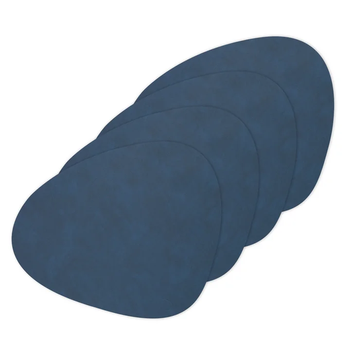 Tischset Curve L in Nupo midnight blue (4er-Set) von Lind DNA