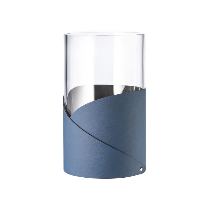 Fold Vase M Ø 11 cm von LindDNA in Nupo midnight blue / Glas