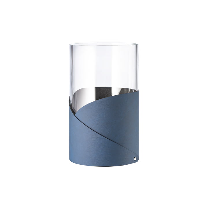 Fold Vase S Ø 7.5 cm von LindDNA in Nupo midnight blue / Glas