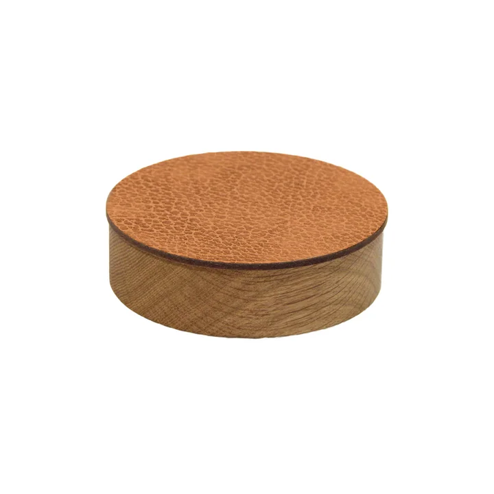 Wood Box mit Deckel rund S Ø 11 cm von Lind DNA in Eiche natur / natur