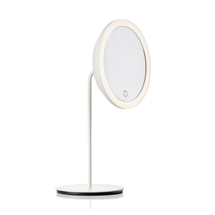 Kosmetikspiegel mit 5-fach Vergrößerung und LED-Beleuchtung Ø 18 cm von Zone Denmark in weiß
