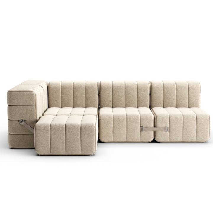 Curt Sofa von Ambivalenz in grau / beige