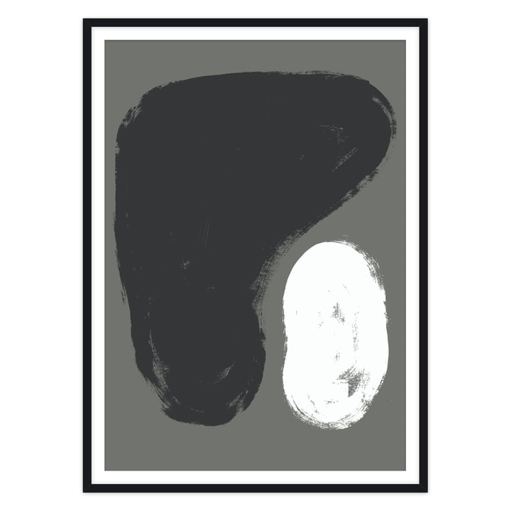 Das Pierre Poster von artvoll mit Rahmen, schwarz