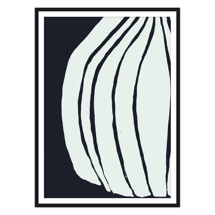 Das Vase Poster von artvoll mit Rahmen, schwarz