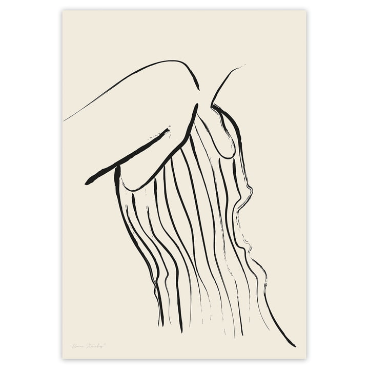 Das Woman In Stripes Poster aus der Self Love Serie von artvoll ohne Rahmen