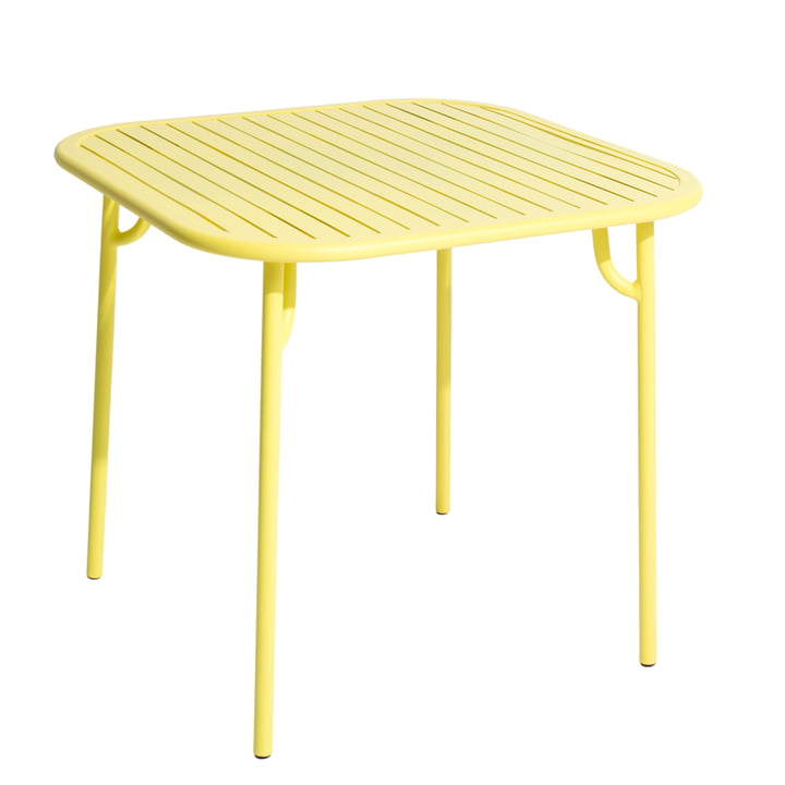 Der Week-End Tisch von Petite Friture, 85 x 85 cm / gelb