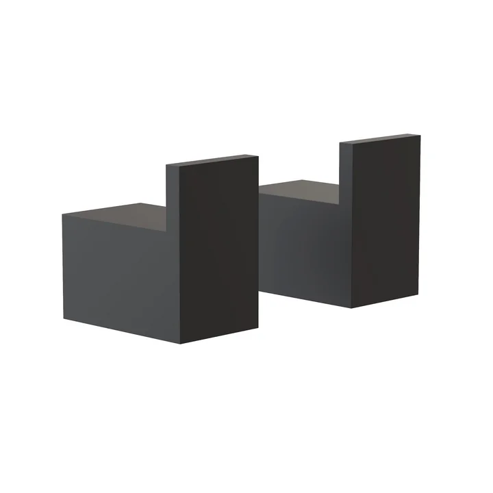 Die Quadra Wandhaken 8L von Frost, schwarz (2er-Set)