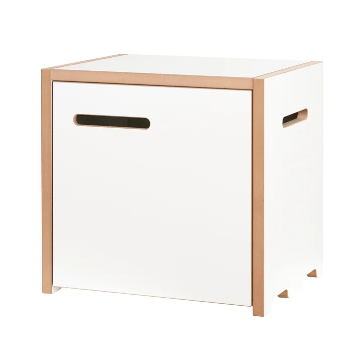 halbstark Regalsystem Grundmodul mit Tür rechts von Tojo in weiß