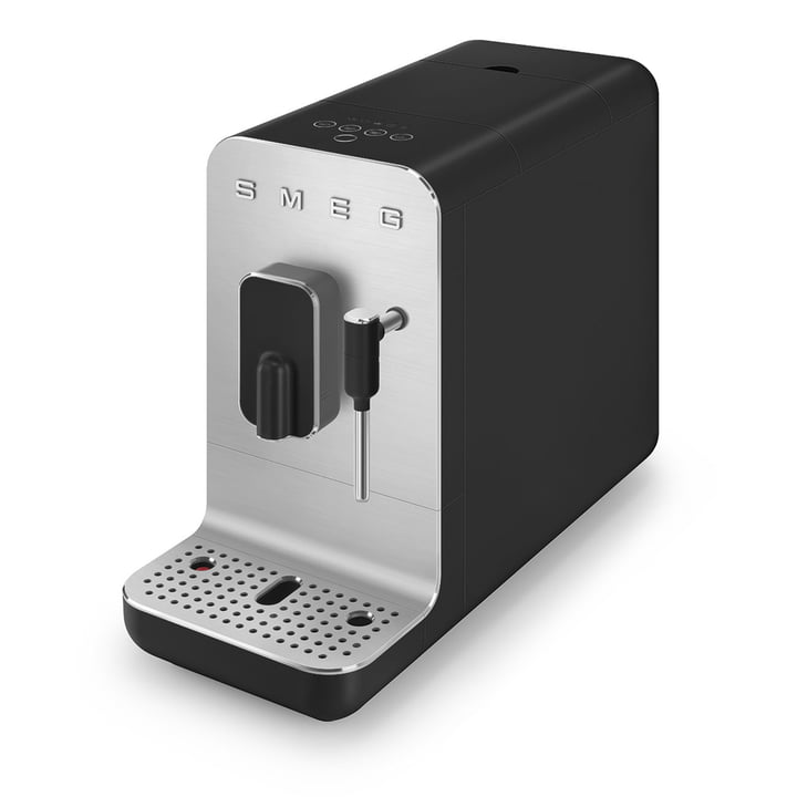 Kaffeevollautomat BCC02 Medium im 50's Retro Style von Smeg in schwarz matt