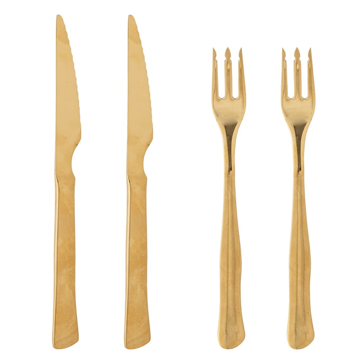 Ollin Steakbesteck von Bloomingville in gold (4-tlg,)
