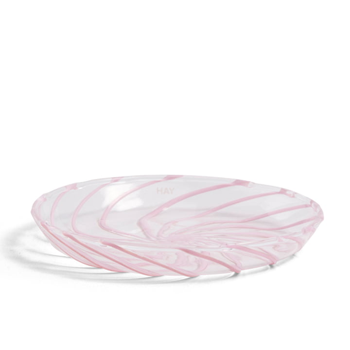 Spin Schale Ø 11 x H 1,5 cm in der Farbe klar / pink (2er-Set)
