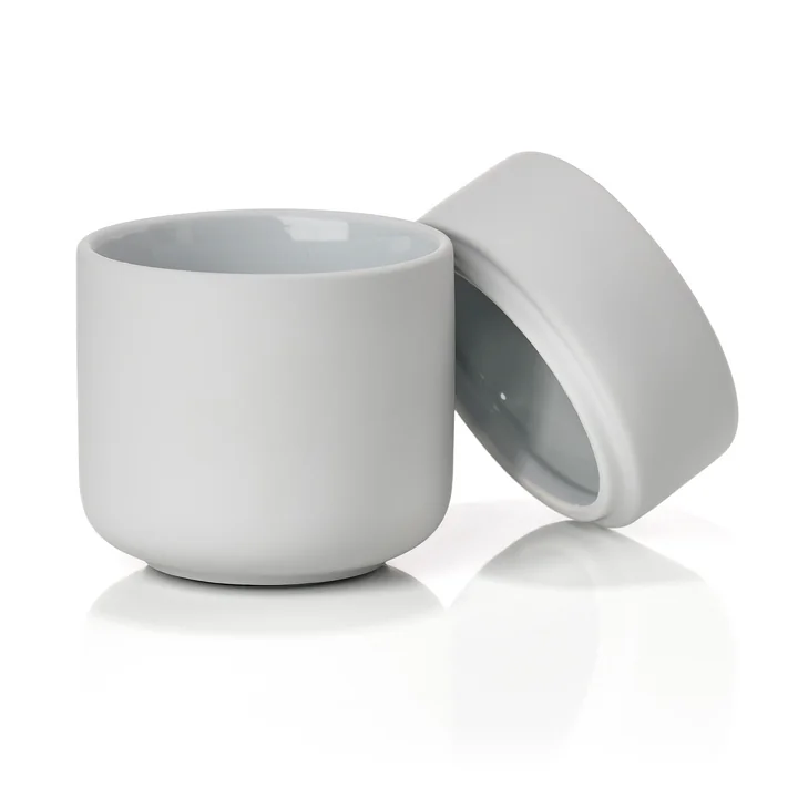 Ume Gefäß mit Deckel von Zone Denmark in soft grey